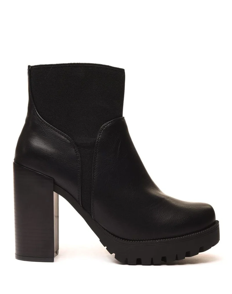 Bottines Chelsea à talons hauts noires