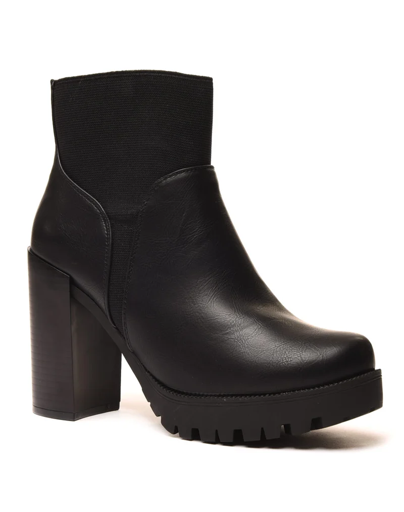 Bottines Chelsea à talons hauts noires