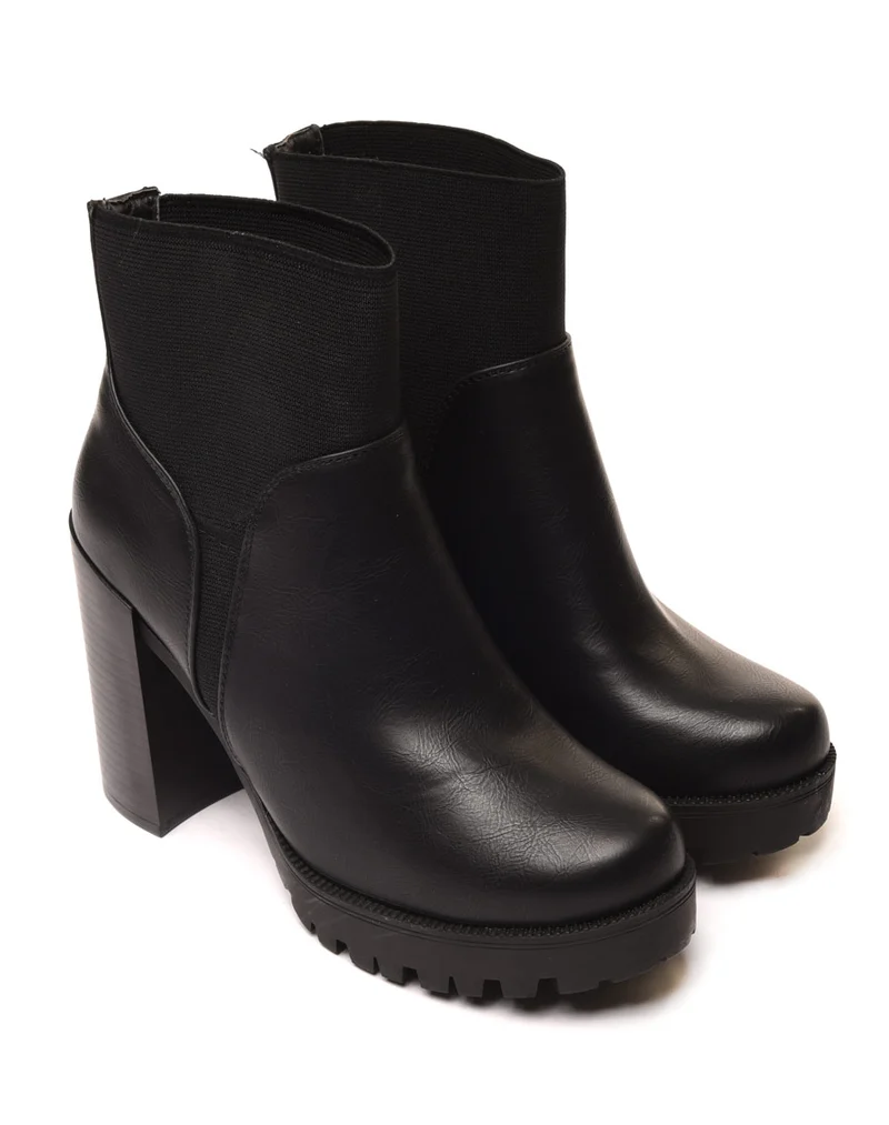 Bottines Chelsea à talons hauts noires