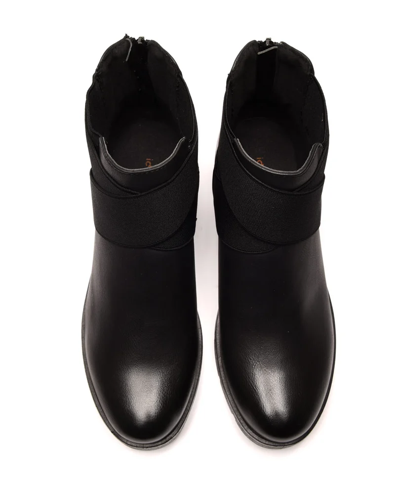 Chelsea boots noires à élastiques croisés