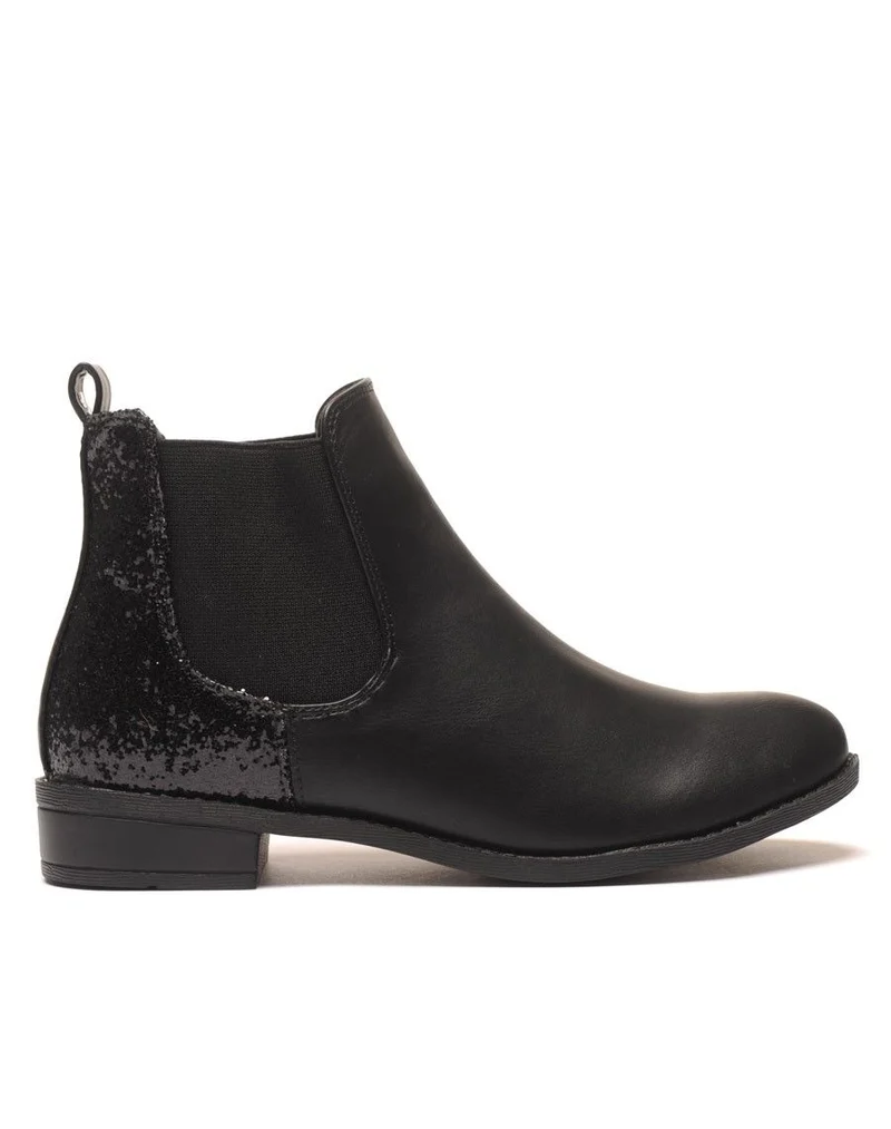 Chelsea boots noir à paillettes