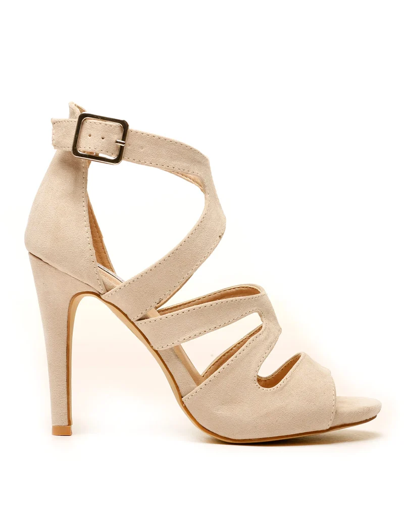 Escarpin beige ouvert