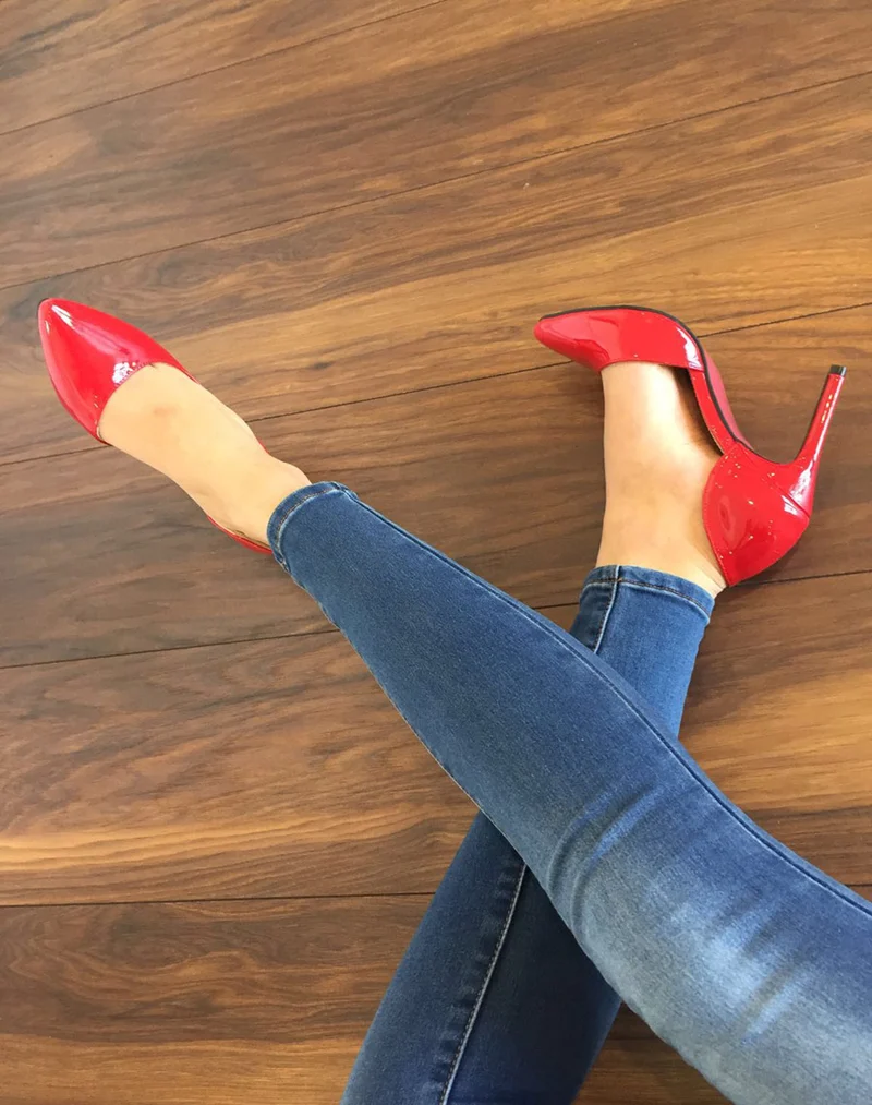 Escarpin rouge vernis