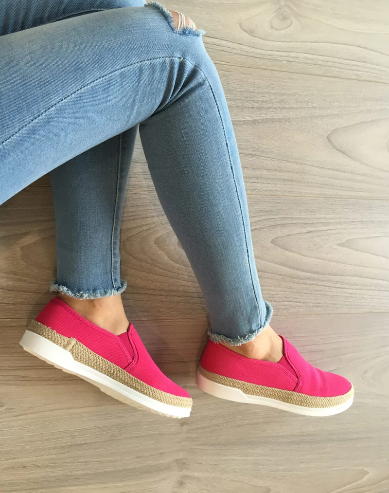 Espadrilles fuchsia style baskets