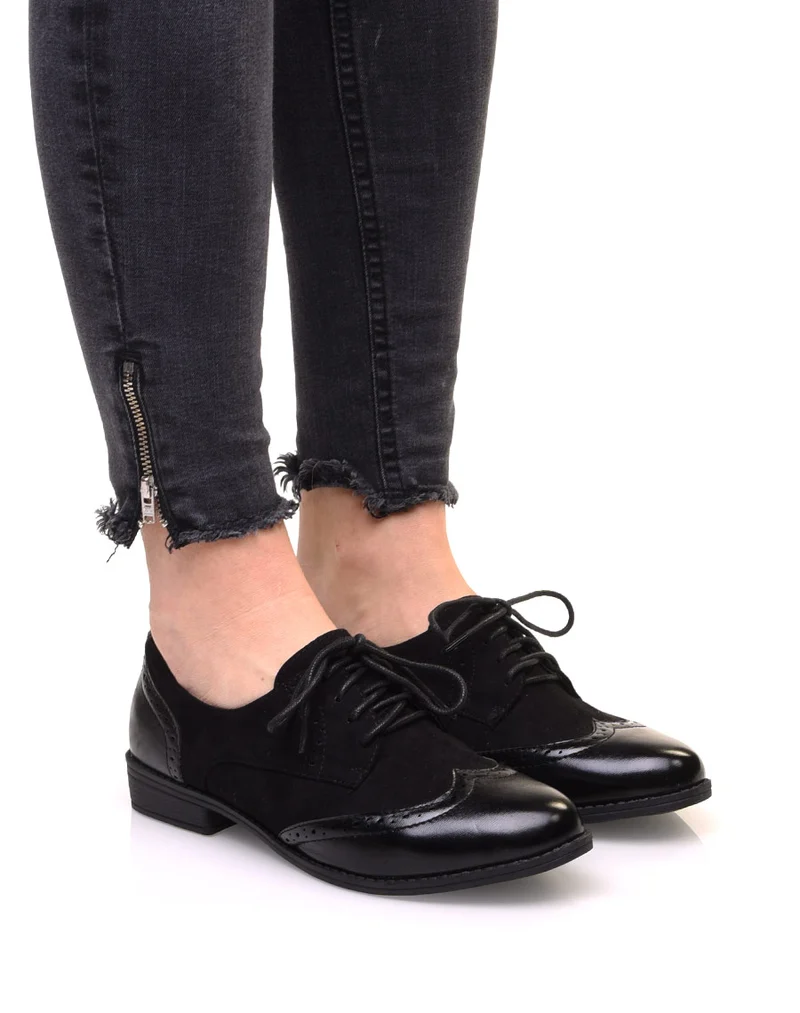 Derbies classiques bi matières noires