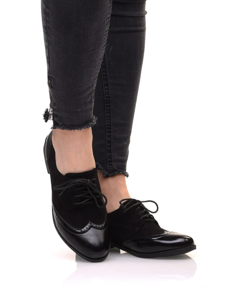 Derbies classiques bi matières noires