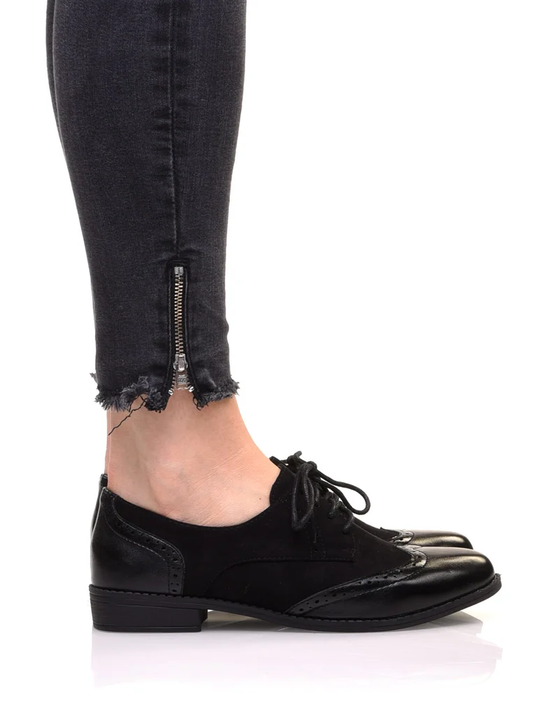 Derbies classiques bi matières noires