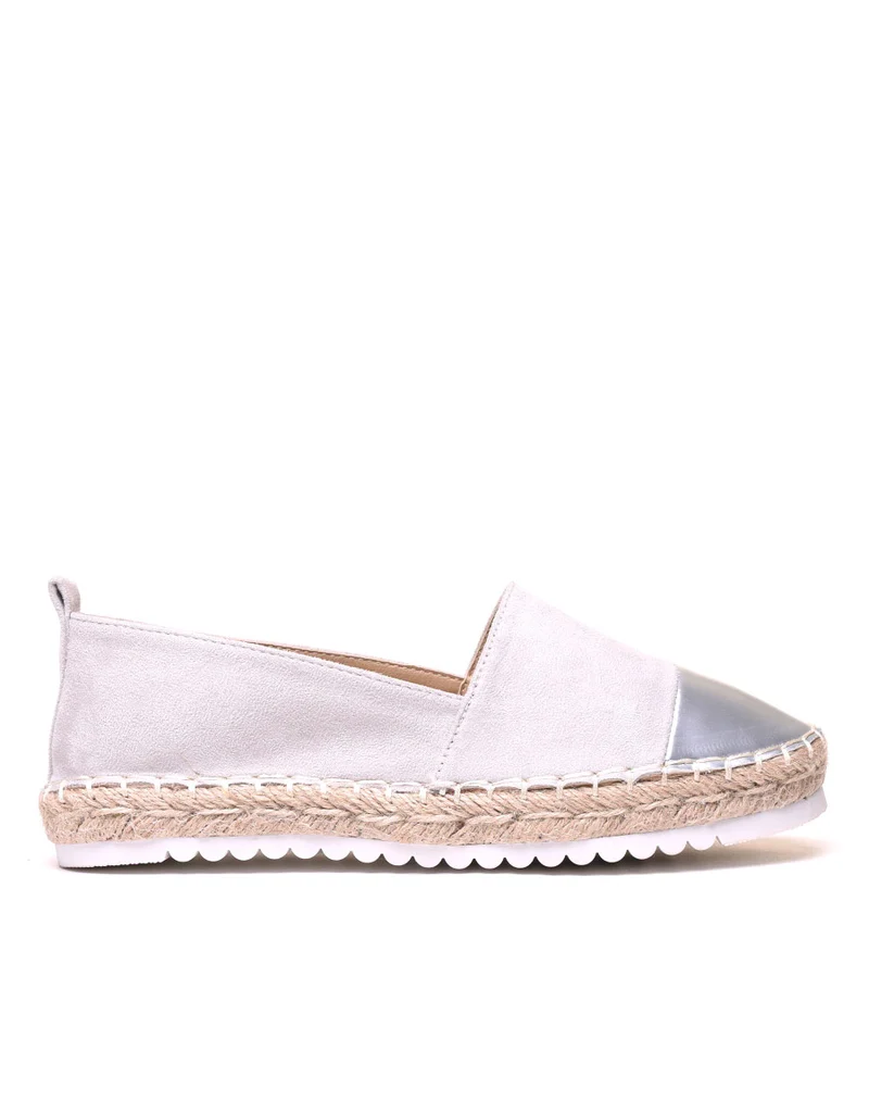Espadrilles grises bi matières