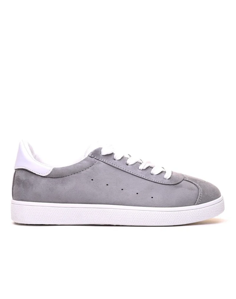 Sneakers en suédine grises