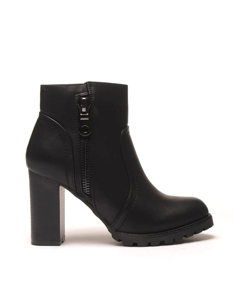 Bottines à talons noires hautes