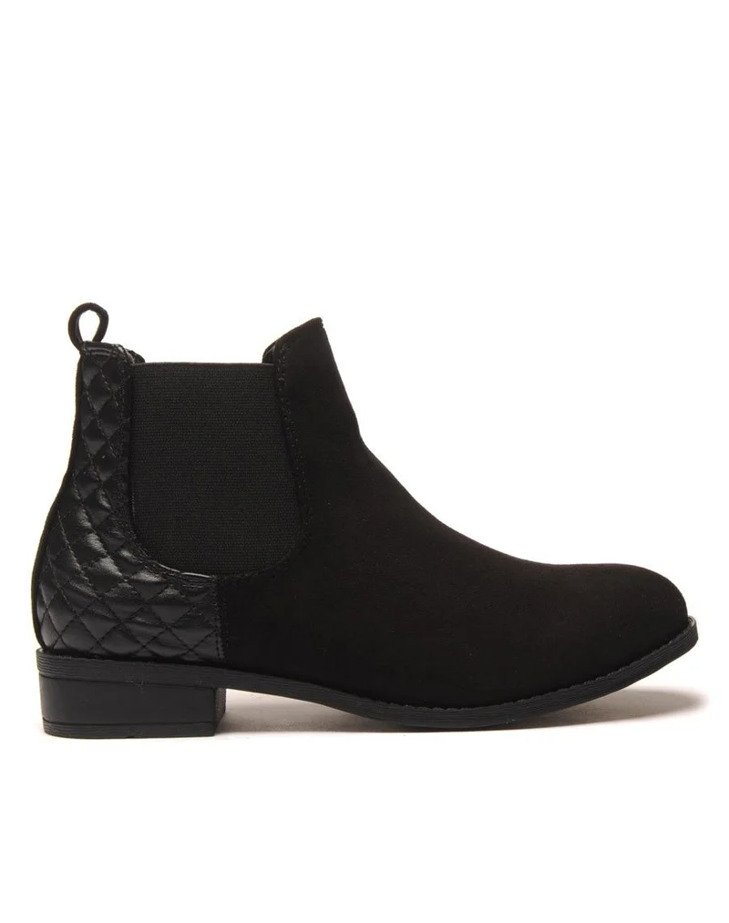 Chelsea boots noire bi matière