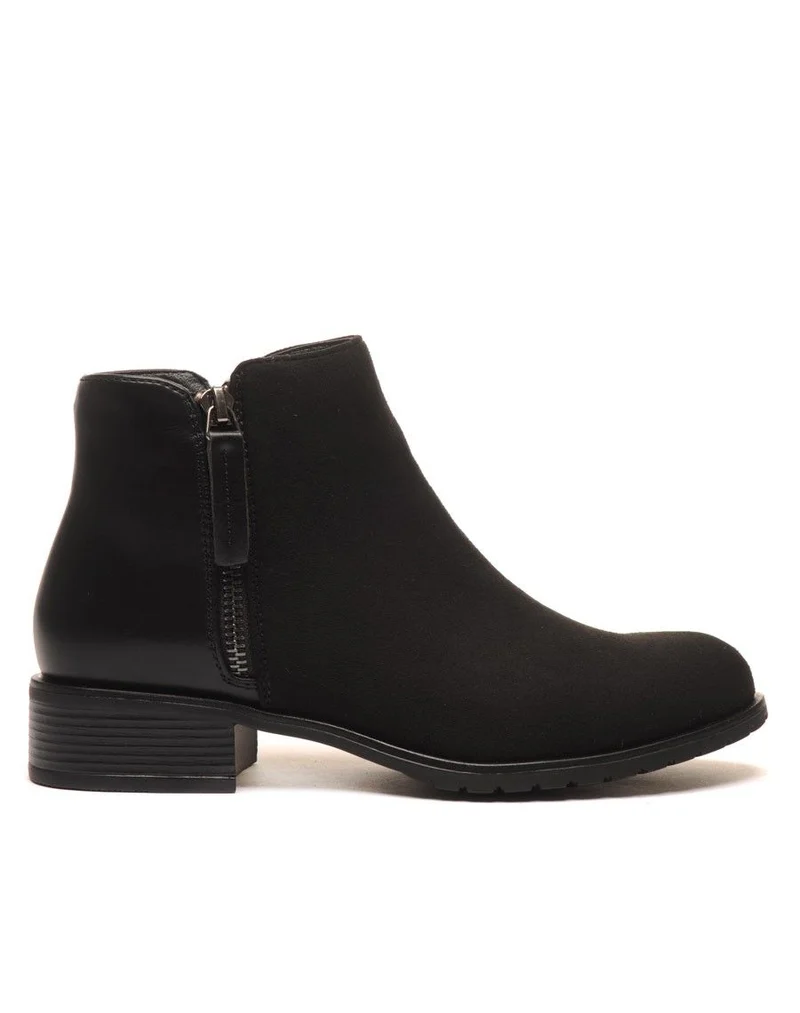 Bottines noires bi matière