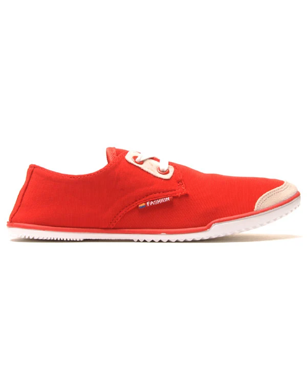 Tennis fines rouges en tissu