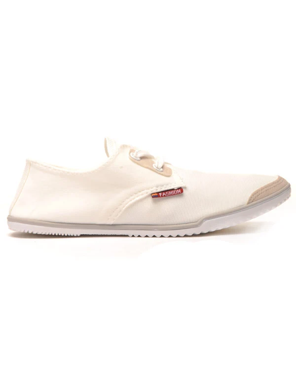 Tennis fines blanches en tissu