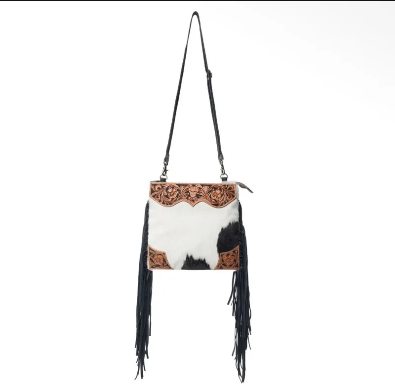 Cowhide & Fringe Purse