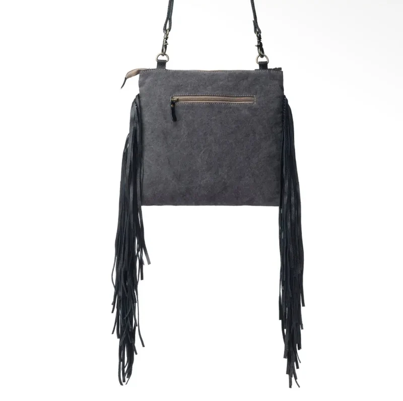 Cowhide & Fringe Purse