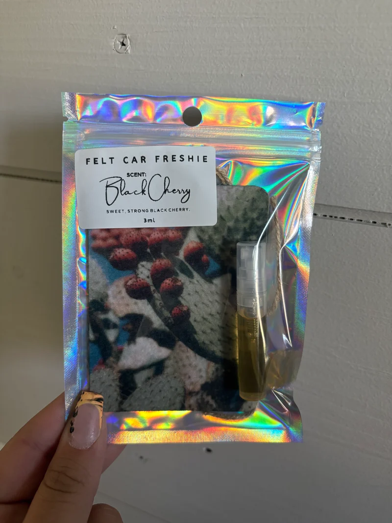 Colored cactus felt freshie