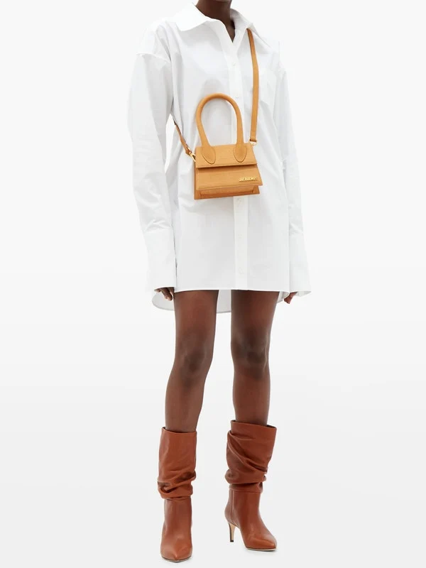 Slouchy leather boots