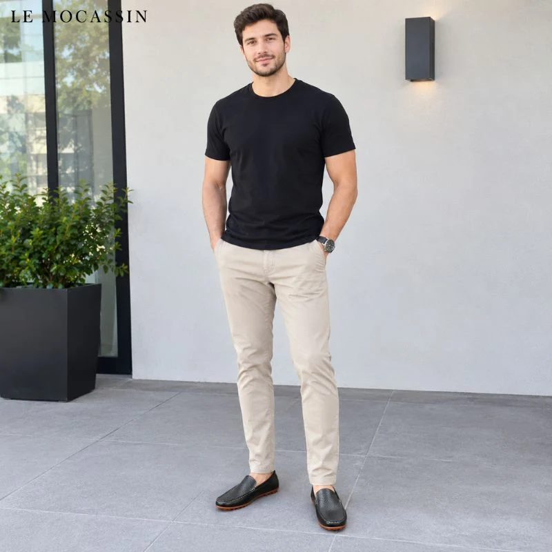 Mules Mocassins Souples En Cuir Synthétique
