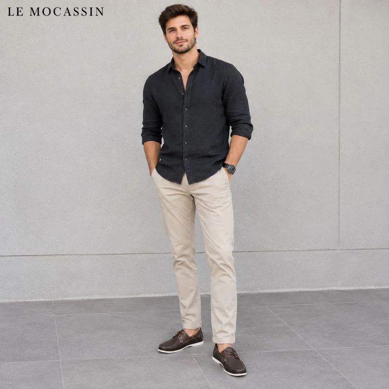 Mocassins Style Bateau En Daim Pour Homme