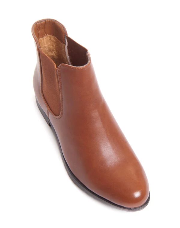 Bottine chelsea camel