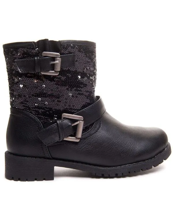 Bottine noire avec paillette