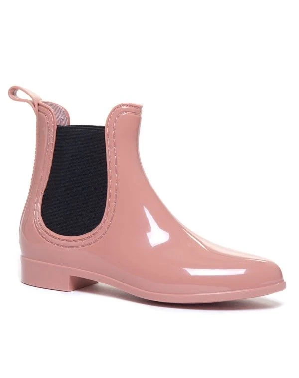 Bottes de pluie courtes ideal rose