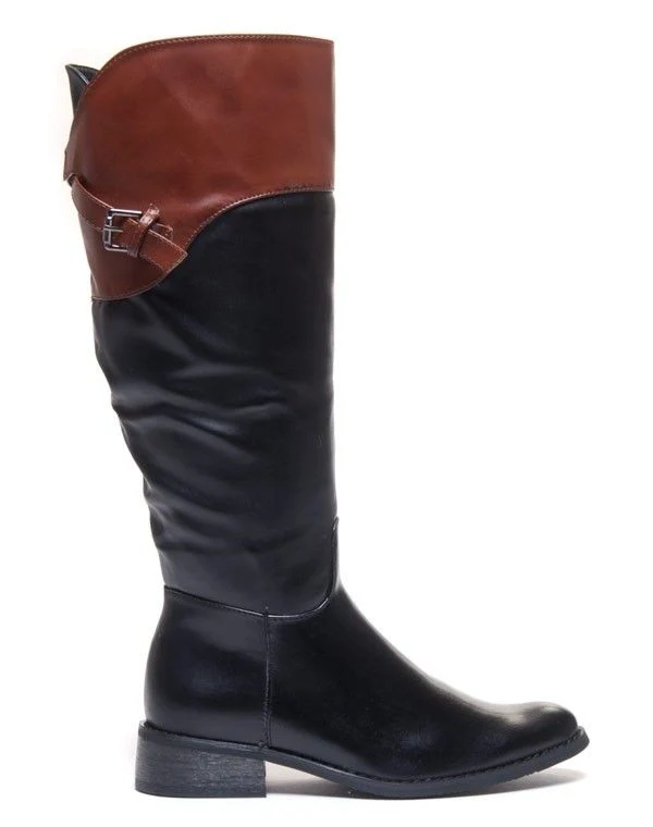 Chaussures femme Dazawa: Bottes cavalières noire