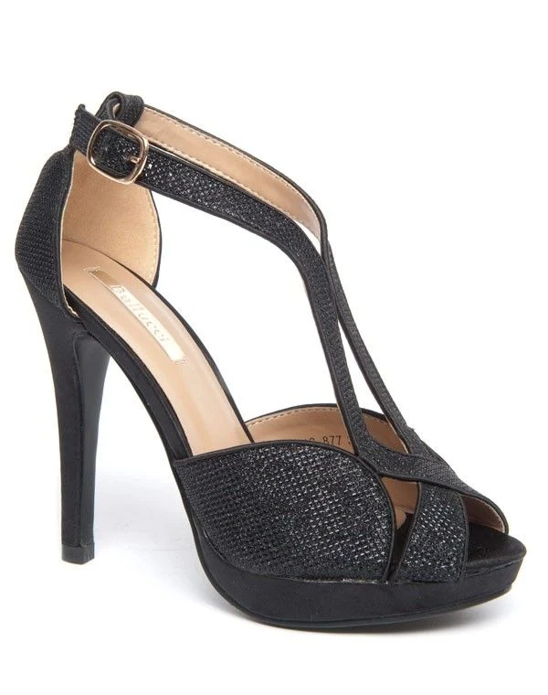 Chaussure femme Bellucci : Escarpin noir brillant