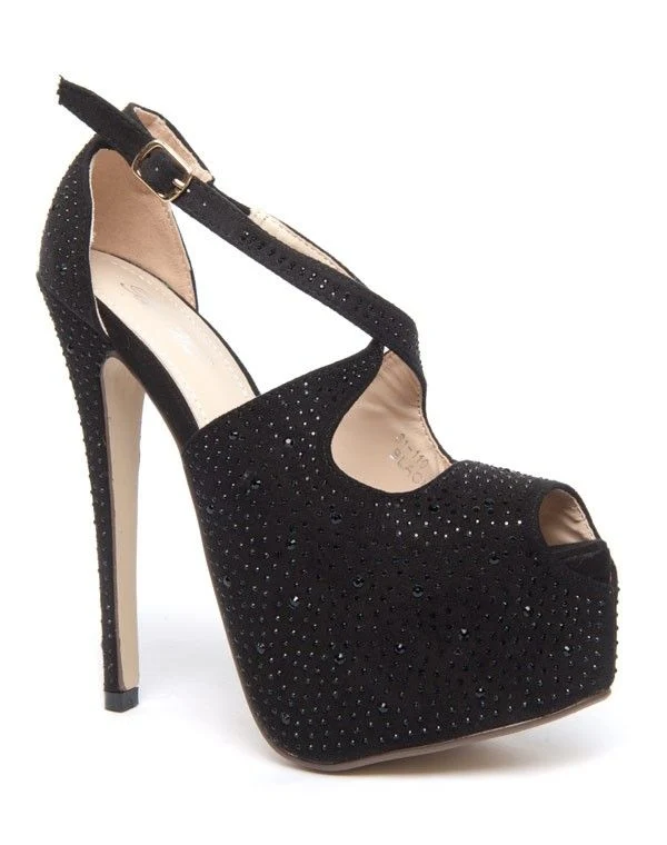 Chaussure femme Bai Wei: Escarpins ouvertes noires