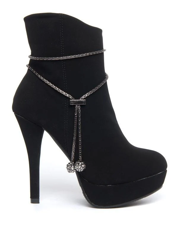 Chaussure femme Jennika: Bottine à talon aiguille noir