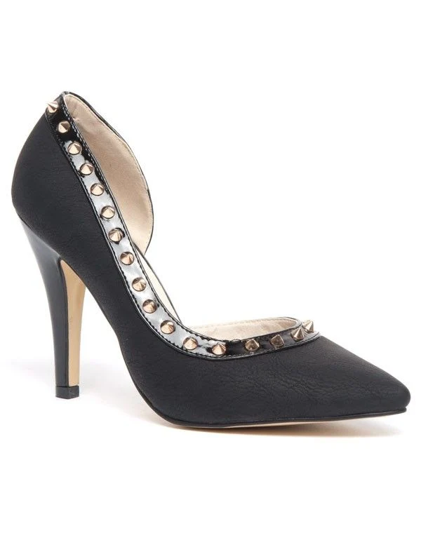 Chaussure femme Sinly: Escarpin clouté noir