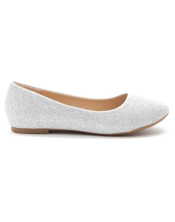 Chaussures femme Style Shoes: Ballerine pailletée argent