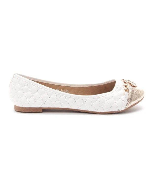 Chaussure femme Style Shoes: Ballerine blanche