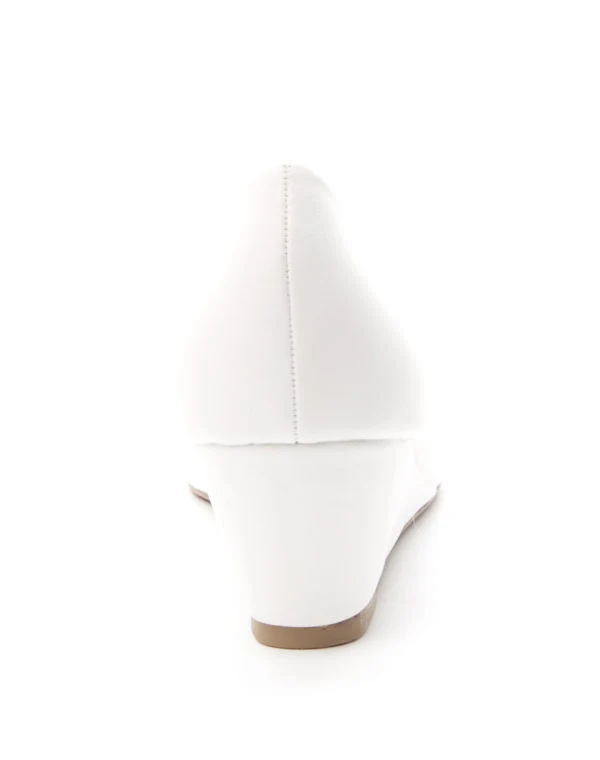 Chaussures femme Style Shoes: Escarpin compensée blanc