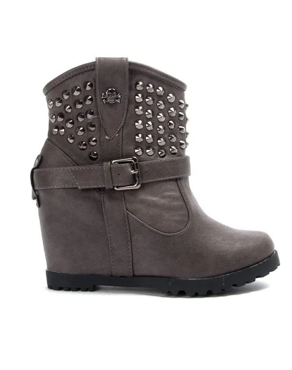 Chaussures femme Libra Pop: Bottine compensé - gris