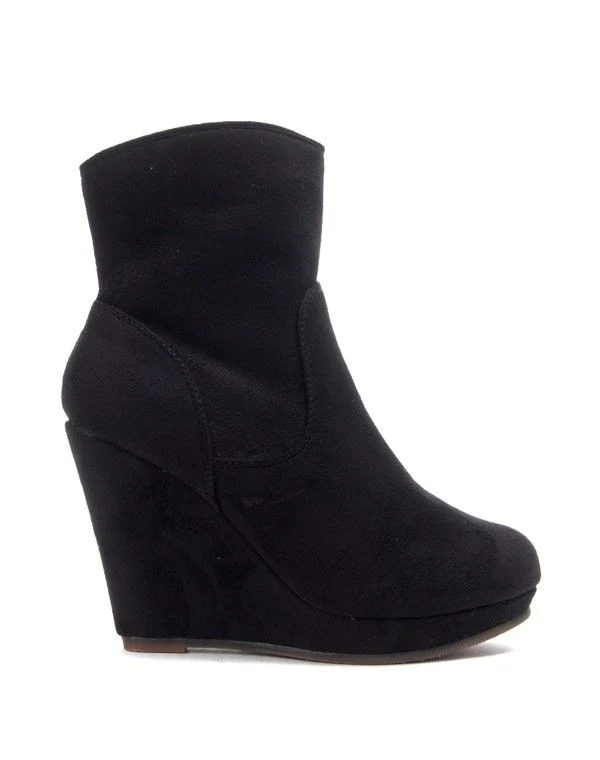 Chaussure femme Bruna Rossi: Bottine compensée fourrée noire
