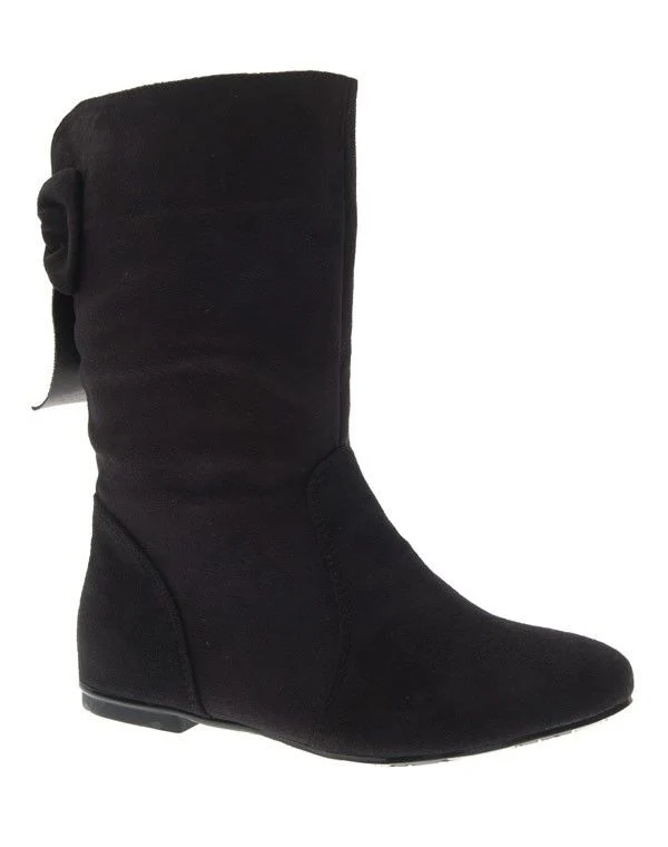Chaussure femme Style Shoes: Botte plate noire