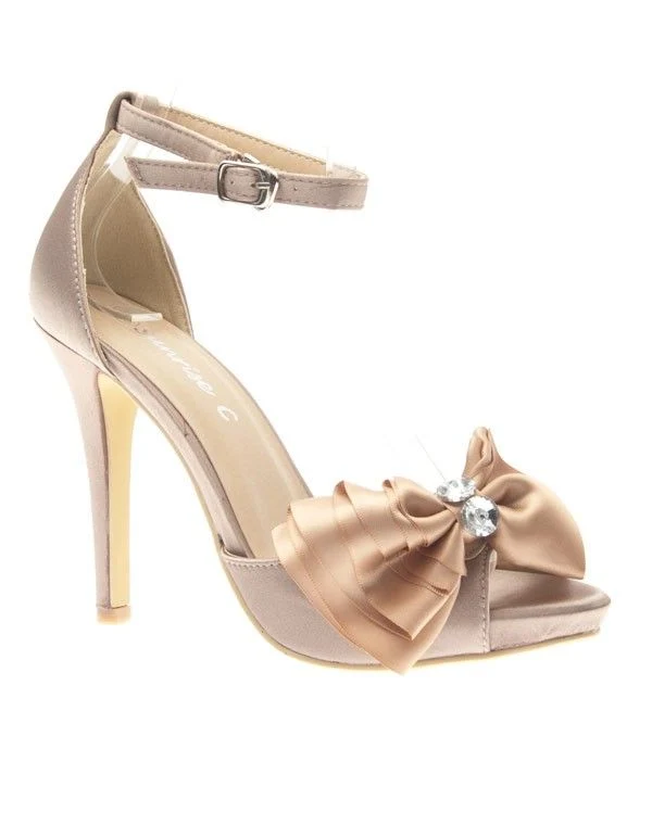 Chaussure femme Sunrise C: Escarpin satiné champagne