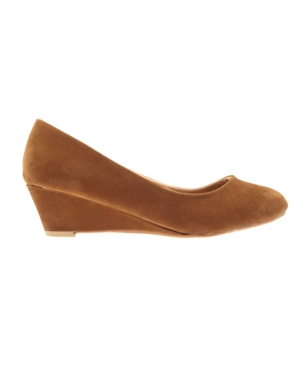 Chaussures femme Style Shoes: escarpins compensés camel