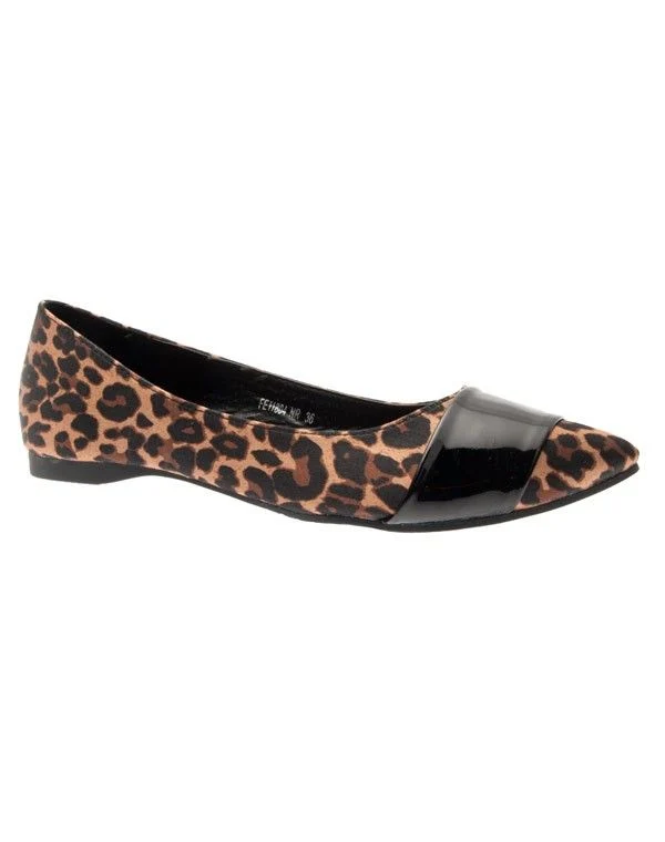Chaussures femme Raxmax: Ballerines pointues léopards