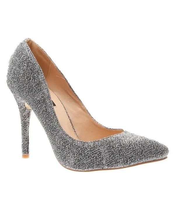 Chaussures femme Sunrise C: Escarpins pailleté argent