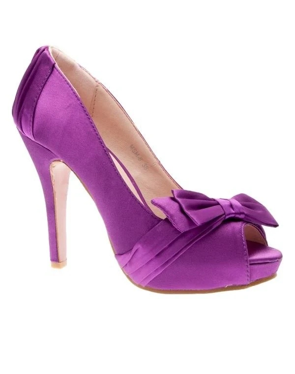 Chaussures femme Sunrise C: Escarpin satiné violet
