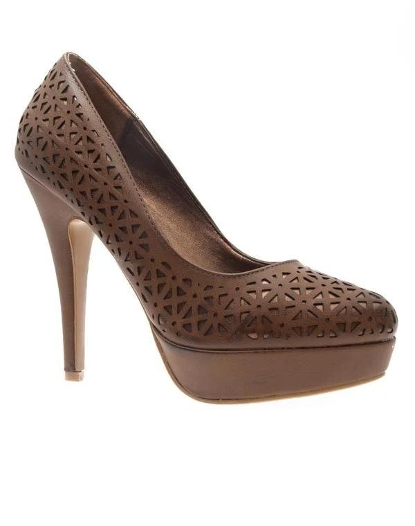 Chaussures femme Jennika: Escarpins camel
