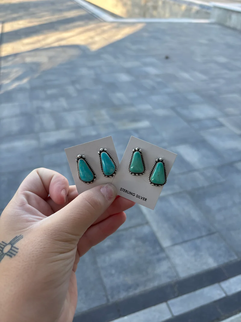 Turquoise stone earrings