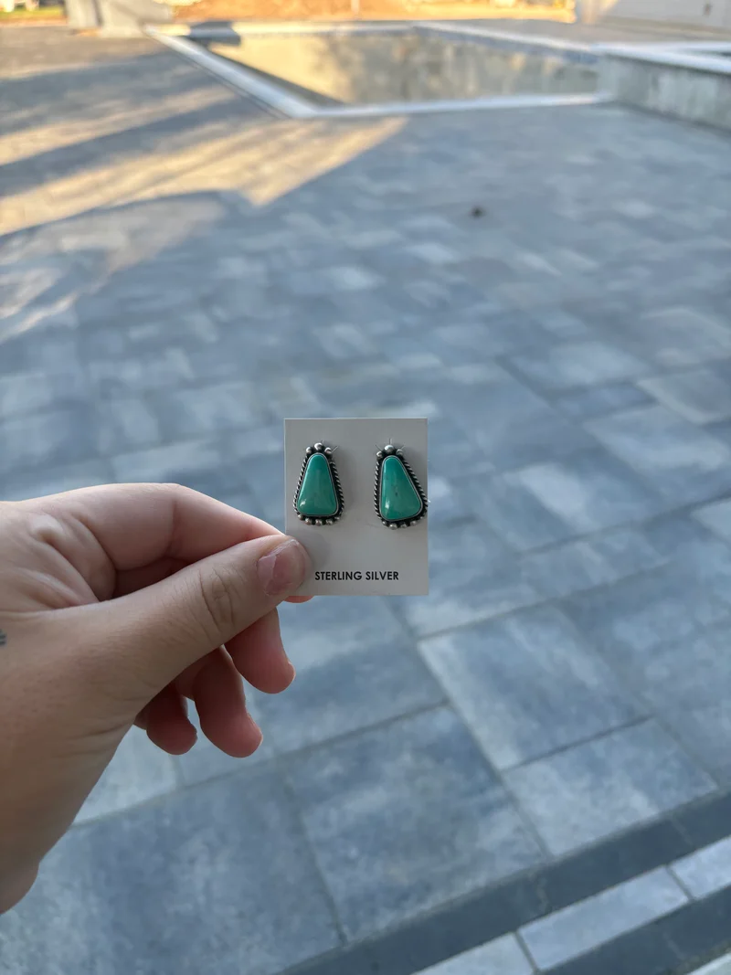 Turquoise stone earrings