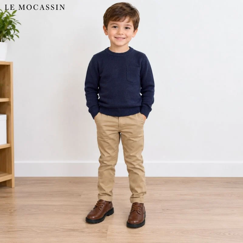 Mocassins À Semelle Épaisse Pour Garçons