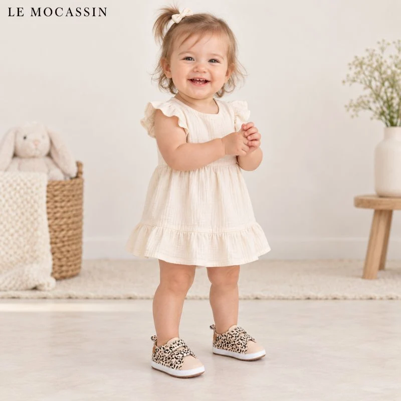 Mocassins Souples Semi-Ouverts Pour Bébé Fille