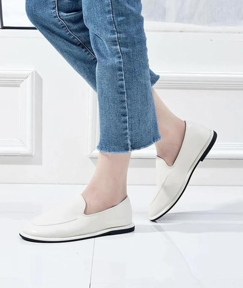 Mocassins Fins Et Légers En Cuir Véritable