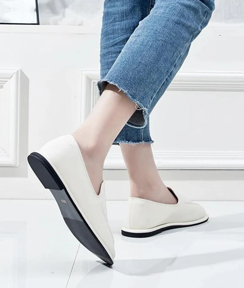 Mocassins Fins Et Légers En Cuir Véritable